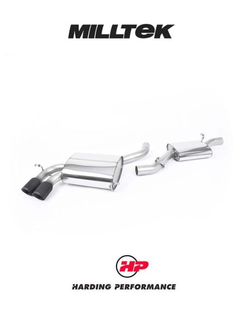 MILLTEK Cat-back – Audi S3 3-Door 8P - Resonated (quieter) - Ceramic Black Tips