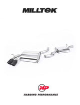 MILLTEK Cat-back – Audi S3 3-Door 8P - Resonated (quieter) - Ceramic Black Tips