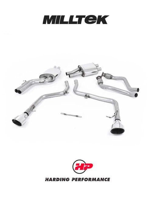 MILLTEK Cat Back Audi S5 3.0 TFSI Quattro S Tronic B8 Version Quad - Race - Dual Oval - Polished