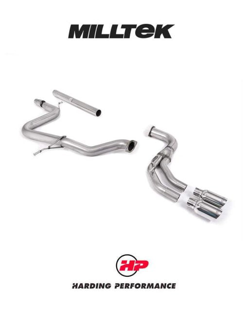 MILLTEK Cat-back – Audi A3 Sportback 2.0 TDI MQB 2WD - Non-Resonated - Polished Tips