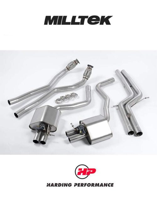 MILLTEK Cat-back – Audi RS6/RS7 C7 4.0 TFSI - Non-resonated (louder)