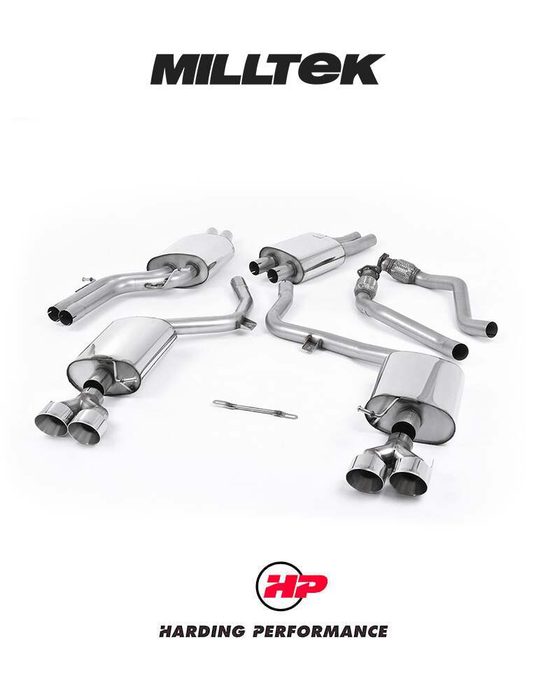 MILLTEK Cat-back – Audi S4 B8.5 3.0 TFSI - Standard - Polished