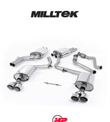 MILLTEK Cat-back – Audi S4 B8.5 3.0 TFSI - Race - Cerakote Black