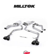 MILLTEK Cat-back – Audi S4 B8.5 3.0 TFSI - Race - Cerakote Black