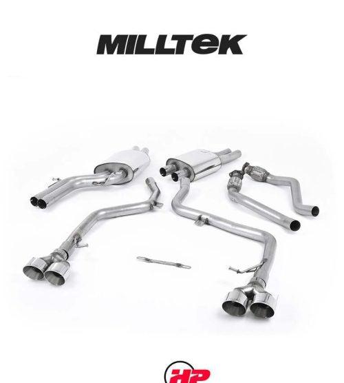 MILLTEK Cat-back – Audi S4 B8.5 3.0 TFSI - Race - Polished