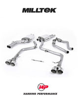 MILLTEK Cat-back – Audi S5 B8.5 3.0 TFSI - Non-resonated / Race - Polished