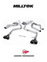 MILLTEK Cat-back – Audi S5 B8.5 3.0 TFSI - Non-resonated / Race - Black velvet
