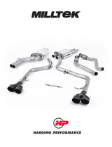 MILLTEK Cat-back – Audi S5 B8.5 3.0 TFSI - Non-resonated / Race - Black velvet