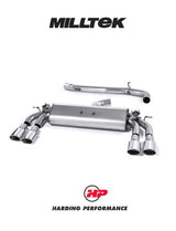 MILLTEK Cat-back – Audi S3 Sportback 8V/8V.2 - Non-resonated - Valved - Quad Oval Polished Tips