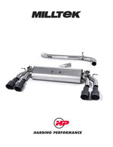 MILLTEK Cat-back – Audi S3 Sportback 8V/8V.2 - Non-resonated - Valved - Quad Round Cerakote Black Tips