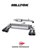 MILLTEK Cat-back – Audi S3 Sportback 8V/8V.2 - Resonated - Valved - Quad Round Cerakote Black Tips