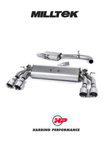 MILLTEK Cat-back – Audi S3 Sportback 8V/8V.2 - Resonated - Valved - Quad Round Polished Tips