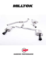 MILLTEK Cat-back – Audi A4 B8 2.0 TFSI Tiptronic - Resonated / EC-approved - Dual Outlet - Polished