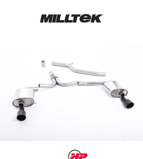 MILLTEK Cat-back – Audi A4 B8 2.0 TDI S line Dual-outlet - Cerakote Black