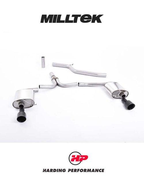 MILLTEK Cat Back Audi A4 3.0 TDI B8 Quattro Dual Outlet - SSXAU438 - Cerakote black