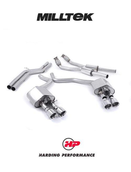 MILLTEK Cat-back – Audi S6 4.0 TFSI C7 - Non-resonated - ValveSonic - Polished