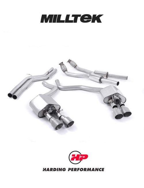 MILLTEK Cat-back – Audi S6 4.0 TFSI C7 - Non-resonated - ValveSonic - Titanium