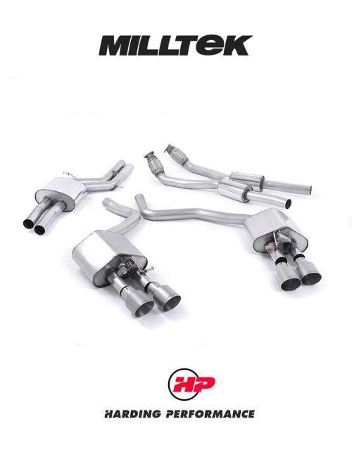 MILLTEK Cat-back – Audi S6 4.0 TFSI C7 - Resonated - ValveSonic - Titanium