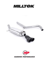 MILLTEK Cat-back – Audi A1 1.4 TFSI / VW Polo GTI 1.4 TSI - Non-resonated - A1 122PS - Cerakote Black Tips