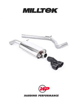 MILLTEK Cat-back – Audi A1 1.4 TFSI / VW Polo GTI 1.4 TSI - Non-resonated - A1 150/185PS / Polo GTI - Cerakote Black Tips