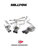 MILLTEK Cat-back – Audi S8 4.0 TFSI Quattro - Resonated - Cerakote Black