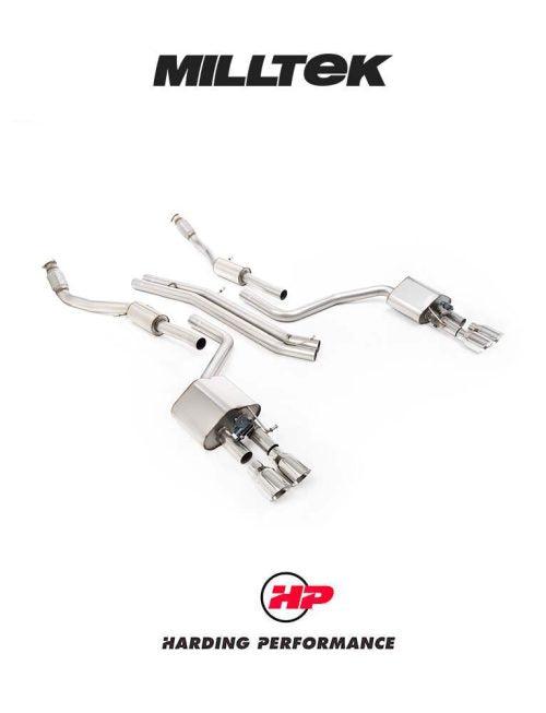 MILLTEK Cat-back – Audi S8 4.0 TFSI Quattro - Non-resonated - Polished