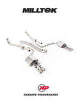 MILLTEK Cat-back – Audi S8 4.0 TFSI Quattro - Non-resonated - Polished