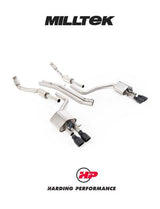 MILLTEK Cat-back – Audi S8 4.0 TFSI Quattro - Non-resonated - Cerakote Black