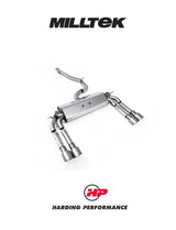 MILLTEK Cat-back – Audi S3 8V/8V.2 Saloon & Cabriolet - Non-resonated - Valved - Quad Round Titanium Tips