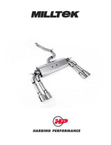 MILLTEK Cat-back – Audi S3 8V/8V.2 Saloon & Cabriolet - Non-resonated - Valved - Quad Oval Polished Tips