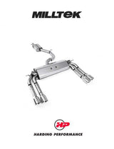 MILLTEK Cat-back – Audi S3 8V/8V.2 Saloon & Cabriolet - Resonated - Valved - Quad Round Polished Tips
