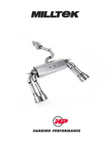 MILLTEK Cat-back – Audi S3 8V/8V.2 Saloon & Cabriolet - Resonated - Valved - Quad Round Titanium Tips