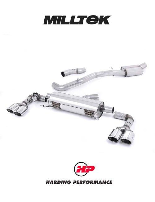 MILLTEK Cat-back – Audi S1 - Resonated - Oval - Polished