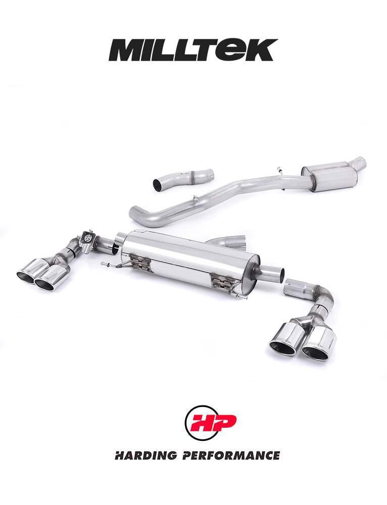 MILLTEK Cat-back – Audi S1 - Non-resonated - Oval - Polished