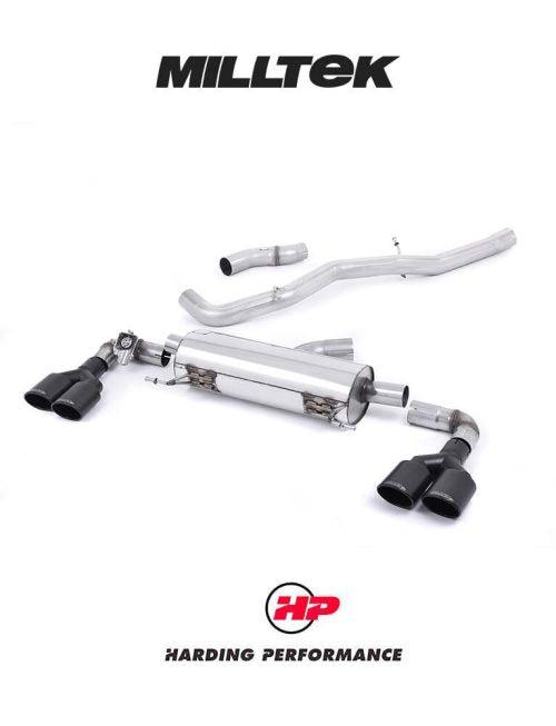 MILLTEK Cat-back – Audi S1 - Non-resonated - Oval - Cerakote Black