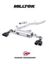 MILLTEK Cat-back – Audi S1 - Non-resonated - Round - Cerakote Black