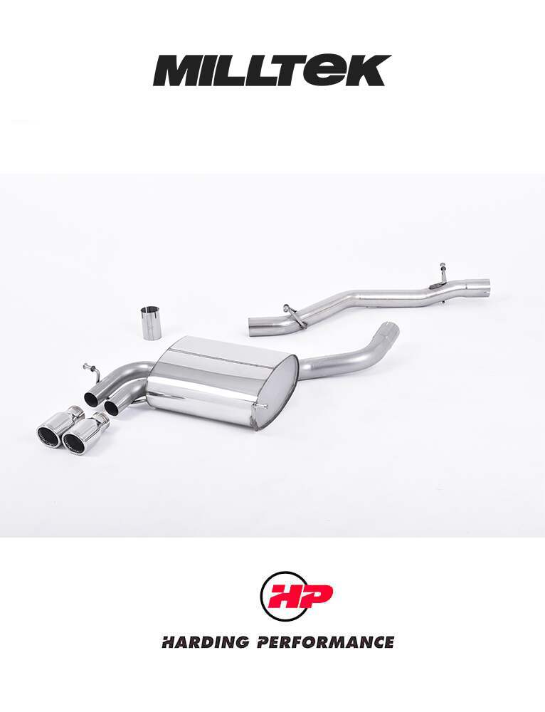 MILLTEK Cat-back – Audi A3 3.2 V6 quattro, Non-resonated (louder) [SSXAU504]