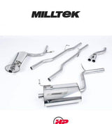 MILLTEK Cat Back Audi A4 2.0 TFSI B7 Quattro Tiptronic Models Only - Non-resonated / Race - SSXAU516