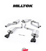 MILLTEK Cat Back Audi S4 3.0 TFSI B8 Quad - EC-approved - Quad - Cerakote Black