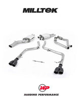 MILLTEK Cat Back Audi S4 3.0 TFSI B8 Quad - Race - Quad - Cerakote Black
