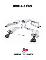 MILLTEK Cat Back Audi S5 3.0 TFSI Quattro S Tronic B8 Version Quad - EC-approved - Quad - Cerakote Black