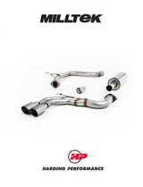 MILLTEK Cat-back – Audi A3 Sportback 2.0 TDI MQB 2WD - EC Approved - Titanium Tips