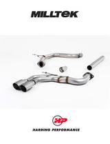 MILLTEK Cat-back – Audi A3 Sportback 2.0 TDI MQB 2WD - Non-Resonated - Titanium Tips