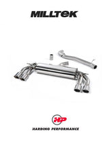 MILLTEK Audi TTS Mk3 Cat back - Non-resonated - Polished Oval Tips