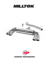 MILLTEK Audi TTS Mk3 Cat back - Non-resonated - Cerakote Black Oval Tips
