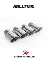 MILLTEK Audi TTS Mk3 Cat back - Non-resonated - Polished Oval Tips