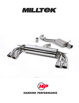 MILLTEK Audi TTS Mk3 Cat back - Resonated - Polished Oval Tips