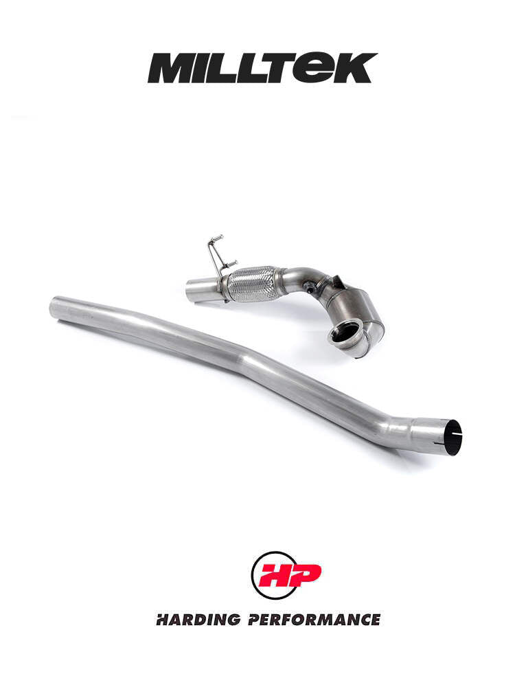 MILLTEK Catted Downpipe – Audi TTS Mk3 - EC-approved 200 CPSI Hi-flow