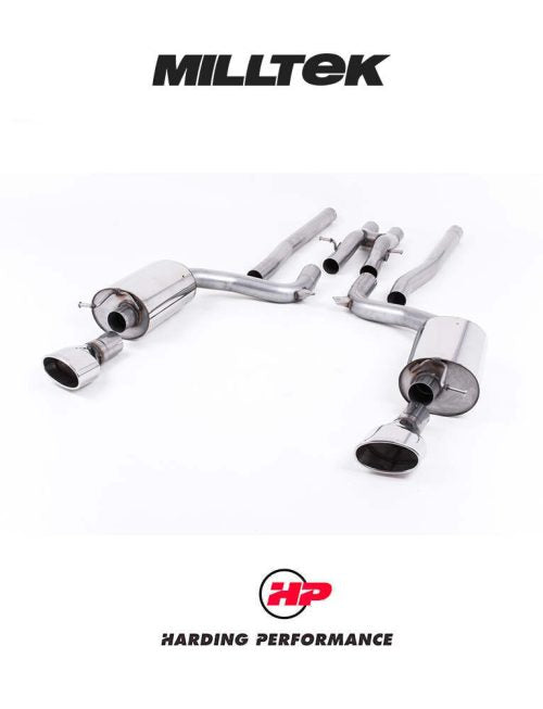 MILLTEK Cat-back – Audi RS6 C6 - Non-resonated - Dual-Oval