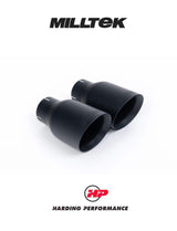 MILLTEK Cat-back – Audi A4 2.0 TFSI B9 Quattro Saloon & Avant - Part-resonated / Road+ - Cerakote Black